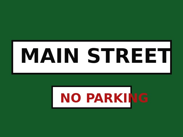 Street sign example