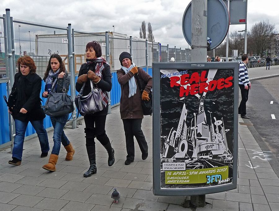 Multiple people walking example